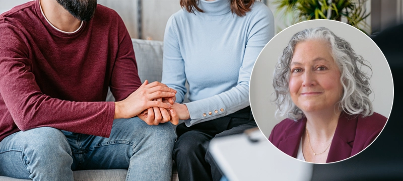 Clinical psychologist meeting with a client during a psychological evaluation interview