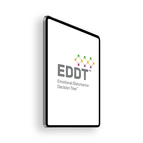 EDDT logo displayed on a tablet